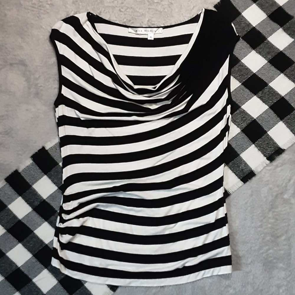 M | Max Studio | Pleated Shoulder Sleeveless Top